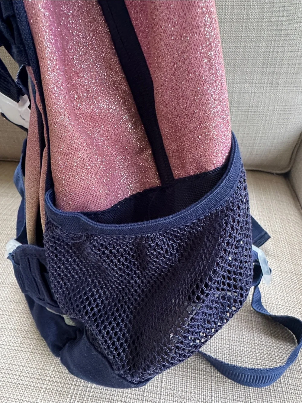 Sparkle Ombre Pink Backpack with Lunch Bag
